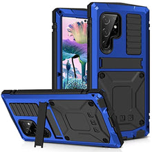 Load image into Gallery viewer, FunnyWin Metal Case for Samsung S23 Aluminum Military Grade Armor Rugged Case with Metal Stand Screen Protector Drop Tested Shockproof Full Cover case for Samsung S23 (Blue)_1
