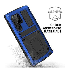 Load image into Gallery viewer, FunnyWin Metal Case for Samsung S23 Aluminum Military Grade Armor Rugged Case with Metal Stand Screen Protector Drop Tested Shockproof Full Cover case for Samsung S23 (Blue)_7902
