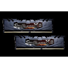Load image into Gallery viewer, G.SKILL FlareX Series DDR4 RAM (XMP) 16GB (2x8GB) 3200MT/s CL16-18-18-38 1.35V Intel AMD Desktop Computer Memory U-DIMM - Black (F4-3200C16D-16GFX)_621
