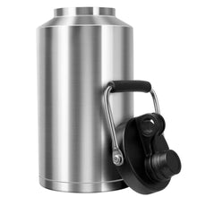 Load image into Gallery viewer, GAGANIU Insulated Water Bottle, 1 Gallon Jug with Handle, 128 oz Stainless Steel Large Water Bottle Wide Mouth Double Vacuum for Hot &amp; Cold Drinks, Stainless Steel, StainlessSteel_1

