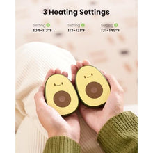 Load image into Gallery viewer, Gaiatop Hand Warmers Rechargeable 2 Pack, Magnetic 3 Settings Fast Heating Avocados Shape, Electric Portable Pocket Heater, Reusable Hot Hands Gifts for Women Men Outdoor Camping Hunting Golf, SmilingFace_5108

