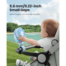 Load image into Gallery viewer, Gaiatop Mini Portable Stroller Fan, Battery Operated Small Clip on, Detachable 3 Speed Rechargeable, 360 Rotate Flexible Tripod Better Cooling for Car Seat Crib Treadmill Travel Blue_8132
