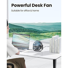 Load image into Gallery viewer, Gaiatop USB Desk Fan, 3 Speeds Strong Airflow, 5.5 Inch Portable 90 Rotate Quiet Cooling, Small Personal Table Fans for Bedroom Home Office Travel Black_7276
