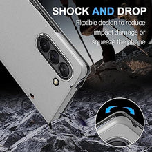 Load image into Gallery viewer, Galaxy Z Fold 6 Cover Cases Compatible with Samsung Z Fold 6 Flip Cell Phone Case Clear View Mirror Flip Cover PU Leather with Kickstand Protective Cover for Samsung Galaxy Z Fold 6 (Silver)_2252
