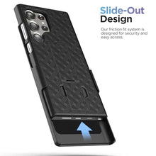 Load image into Gallery viewer, Galvanox Belt Case Designed for Samsung Galaxy S24 Ultra - Slim Case with Holster Clip Combo (Black)_7343
