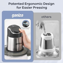 Load image into Gallery viewer, Ganiza Food Processor with Dual Bowls, 2-Speed Food Chopper &amp; Meat Grinder, Silver_5837
