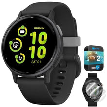 Load image into Gallery viewer, Garmin 010-02862-10 Vivoactive 5 Fitness Smartwatch, Black | Official USA Partner Model | Bundle with Deco Essentials 2-Pack Screen Protector and 2 YR CPS Enhanced Protection Pack_1
