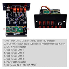 Load image into Gallery viewer, GeeekPi 4 USB Channel 5V Power Supply Module for 19 inch 1U Rackmount_5409
