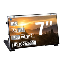 Load image into Gallery viewer, GeeekPi 7-Inch Screen for Raspberry Pi, 1024x600 IPS LCD Display, HDMI Portable Monitor for Pi 5/4B/3B+/3B, Win11/10/8/7, Free-Driver_1

