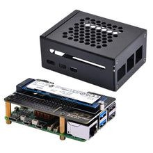 Load image into Gallery viewer, GeeekPi Metal Case with N04 PCIe M.2 Key-M NVMe SSD PCIe Peripheral Board for Raspberry Pi 5, Black_1
