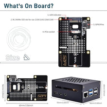 Load image into Gallery viewer, GeeekPi Metal Case with N04 PCIe M.2 Key-M NVMe SSD PCIe Peripheral Board for Raspberry Pi 5, Black_8732
