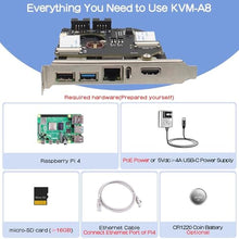 Load image into Gallery viewer, Geekworm KVM-A8 PCIe Version KVM Over IP kit for Raspberry Pi 4 Model B_8162
