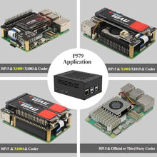 Load image into Gallery viewer, Geekworm PCIe Metal Case P579 for Raspberry Pi 5 Support Top M.2 NVMe HAT X1001/X1004/X1003/X1015/X1000 &amp; Raspberry Pi 5 Active Cooler_70
