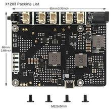 Load image into Gallery viewer, Geekworm X1203 5V UPS Expansion Board for Raspberry Pi 5, Wide 6-18V Input, black_422
