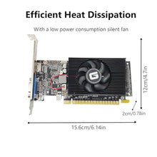 Load image into Gallery viewer, GeForce GT 610 2G DDR3 Low Profile Graphics Card, PCI Express 1.1 x16, HDMI/VGA, Entry Level GPU for PC, SFF and HTPC, Compatible with Win11_426
