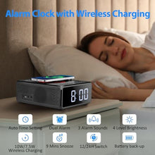 Load image into Gallery viewer, Gelielim Elegant Home CD Player, Alarm Clock with Wireless Charging, Bluetooth Boombox with Remote, FM Radio (No AM)/AUX/USB/Timer/Dimmer, Portable CD Radio Player for Home, Black_7120
