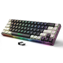 Load image into Gallery viewer, GEODMAER 65% Wireless Gaming Keyboard: LED Backlit, 68 Keys, Ultra-Compact, Anti-ghosting, No-Conflict Wireless Keyboard for PC Laptop Windows Gamer(Black-White), BlackWhite_1
