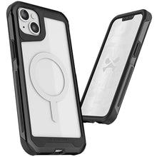 Load image into Gallery viewer, Ghostek Atomic Slim iPhone 14 Plus Case - Aluminum Metal Bumper Cover with Crystal Clear Back - Shockproof Protective Case - Wireless Charging Compatible iPhone 14 Plus Case MagSafe 2022 (6.7")(Black)_2003
