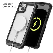 Load image into Gallery viewer, Ghostek Atomic Slim iPhone 14 Plus Case - Aluminum Metal Bumper Cover with Crystal Clear Back - Shockproof Protective Case - Wireless Charging Compatible iPhone 14 Plus Case MagSafe 2022 (6.7")(Black)_2005
