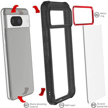 Load image into Gallery viewer, Ghostek Covert Google Pixel 8 Clear Case - Compatible with Wireless Charging, Shockproof Silicone, Minimalist Phone Cover (6.2 Inch, Smoke)_7429
