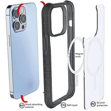 Load image into Gallery viewer, Ghostek COVERT iPhone 13 MagSafe Case Clear with Mag Magnet and Anti-Yellowing Protection Slim Phone Cover Supports Mag Safe Accessories Designed for 2021 Apple iPhone13 (6.1 inch) (Midnight Graphite)_2963
