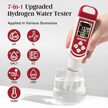 Load image into Gallery viewer, GIDIGI 7-in-1 Pool pH Salt Tester H2/ORP/pH/TDS/EC/Saltwater Quality Meter_279
