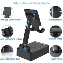 Load image into Gallery viewer, Gifts for Men Women,Cell Phone Stand with Wireless Bluetooth Speaker Anti-Slip Base HD Surround Sound Compatible with iPhone Smartphones,Cool Gadgets for Men,Birthday Gifts for Him Husband Boyfriend, Black_7239
