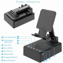 Load image into Gallery viewer, Gifts for Men Women,Cell Phone Stand with Wireless Bluetooth Speaker Anti-Slip Base HD Surround Sound Compatible with iPhone Smartphones,Cool Gadgets for Men,Birthday Gifts for Him Husband Boyfriend, Black_7240
