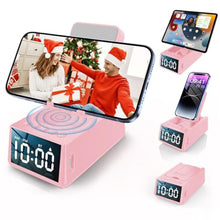 Load image into Gallery viewer, Gifts for Women/Girls, Phone Stand with Bluetooth Speaker &amp; LED Alarm Clock, 12H Playtime&amp;Anti-Slip Base, Hands-Free for Home Cooking/Office, Thoughtful for Mom, Grandma, Wife (Pink)_1
