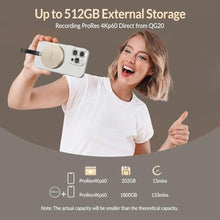 Load image into Gallery viewer, GiGimundo GQ20 Ultra-Slim Magnetic Portable SSD 512GB - Max 20Gbps High-Speed, Compact Stylish USB-C External Drive for Windows, Mac, Android Round Design, Fast File Transfer, RoseGold_4127
