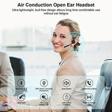 Load image into Gallery viewer, Giveet Bluetooth 5.3 Headset w/Dual DSP Noise Canceling Microphone, Long 16H Wireless Headset w/Mute for Cellphone PC Laptop, Open Ear aptx LL/HD Headphones, Comfort for Office Meeting Home Working_3219
