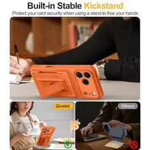 Load image into Gallery viewer, GIVELOT for iPhone 17 Pro Case with Card Holder4-5 Cards[9H Screen Protector ][Full Camera Protection][RFID Blocking][Hidden Kickstand] Rugged Heavy Duty Wallet Case for iPhone 17 Pro(Orange), iPhoneProOrange_1667
