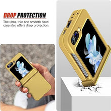 Load image into Gallery viewer, Giyer Design for Samsung Galaxy Z Flip 5 5G Case, Ultra Slim Galaxy Z Flip 5 Flip Case PC Material Hard Hinge Protection Cover for Samsung Z Flip 5 Phone Case Support Wireless Charging (Yellow)_942
