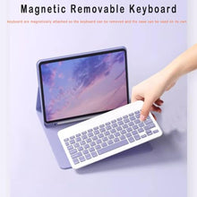 Load image into Gallery viewer, Gjinniuk Keyboard Case for Galaxy Tab A11 Plus/A9 Plus 11 Inch 2025/2023, Wireless Bluetooth Keyboard Cover Compatible for Samsung Model SM-X210/X216/X218 Galaxy Tablet A9+ with Pencil Holder Purple_2113
