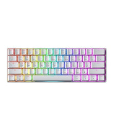 Load image into Gallery viewer, GK61 Mechanical Gaming Keyboard - 61 Keys Multi Color RGB Illuminated LED Backlit Wired Programmable for PC/Mac Gamer (Gateron Optical Brown, White)_1
