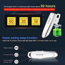 Load image into Gallery viewer, Glazata Wireless Headset, Qualcomm 3020 Smart chip20 Hrs Talktime with Microphone, Noise Cancelling, Handsfree Driving Headset, Compatible with Cell Phone iPhone Android PC (EC200 White)_1036
