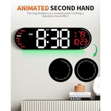 Load image into Gallery viewer, GLOKUUCA 17.2 Inch Large Digital Wall Clock with 9 Color Changing,Red_552
