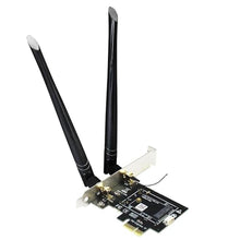 Load image into Gallery viewer, GLOTRENDS WA01 M.2 E Key to PCIe X1 WiFi Bluetooth Adapter for M.2 WiFi 4/5/6/6e/7/Coral TPU Module, with 6-dBi SMA Antenna Kits_1
