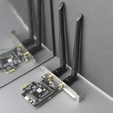 Load image into Gallery viewer, GLOTRENDS WA01 M.2 E Key to PCIe X1 WiFi Bluetooth Adapter for M.2 WiFi 4/5/6/6e/7/Coral TPU Module, with 6-dBi SMA Antenna Kits_895
