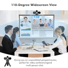Load image into Gallery viewer, Gohero Full HD 1080P Video Webcam, Noise Cancellation, Privacy Cover, Wide-Angle Lens, Auto Light Correction, Plug &amp; Play USB Webcam for Laptop, Desktop, PC, Mac, Zoom, Skype Pro Series, Black_744
