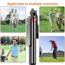 Load image into Gallery viewer, Golf Monopod and Tripod Selfie Stick to Record Golf Swing -71" Etendable Cell Phone Tripod Stand with Spike, Wireless Remote, Golf Training Aid Compatible with iPhone Android &amp; Cameras, Black_1819
