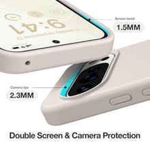 Load image into Gallery viewer, GONEZ for Google Pixel 10/Pixel 10 Pro Case, Liquid Silicone Case with Screen Protector, Full Body Protective Cover, Anti-Scratch Soft Microfiber Lining, Shockproof Phone Cover 6.3", Stone, AStone_1908
