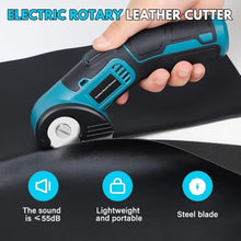 Load image into Gallery viewer, Goodcrafter Electric Rotary Leather Cutter Fabric Cutter Cordless Electric Scissors with Replacement Blades,Rechargeable leather Cutting Tool For Leather,Fabric,Cardboard,Carpet, Blue_1907

