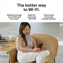 Load image into Gallery viewer, Google Nest WiFi Pro - Wi-Fi 6E - Reliable Home Wi-Fi System with Fast Speed and Whole Home Coverage - Mesh Router - 2 Pack - Snow_2344
