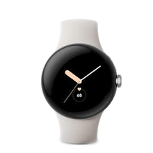 Load image into Gallery viewer, Google Pixel Watch LTE Smartwatch Compatible with Cellular or WiFi Data, GPS, BT and Heart Rate Monitor 41mm, Bulk Packaging (Polished Silver Chalk)_1149
