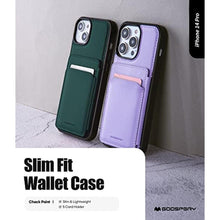Load image into Gallery viewer, GOOSPERY Balance Fit 5 Card Case Compatible with iPhone 14 Pro Case, Dual Layer Lightweight Ultra Slim PU Leather [Magnetic Closure] Shockproof Protective [Full Cover] Wallet - Dark Green, DarkGreen_1145
