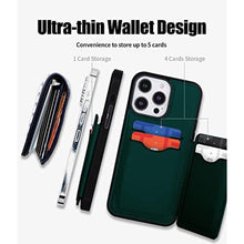 Load image into Gallery viewer, GOOSPERY Balance Fit 5 Card Case Compatible with iPhone 14 Pro Case, Dual Layer Lightweight Ultra Slim PU Leather [Magnetic Closure] Shockproof Protective [Full Cover] Wallet - Dark Green, DarkGreen_1146
