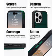 Load image into Gallery viewer, GOOSPERY Balance Fit 5 Card Case Compatible with iPhone 14 Pro Case, Dual Layer Lightweight Ultra Slim PU Leather [Magnetic Closure] Shockproof Protective [Full Cover] Wallet - Dark Green, DarkGreen_1148
