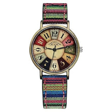 Load image into Gallery viewer, Gosasa Creative Multicolor Watch for Women Woven Strap Fashion Rainbow Pattern Women's Watches Boho Hippie Watch Casual Style Wonderful Ladies Gift, Blue_1
