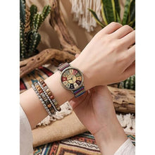 Load image into Gallery viewer, Gosasa Creative Multicolor Watch for Women Woven Strap Fashion Rainbow Pattern Women's Watches Boho Hippie Watch Casual Style Wonderful Ladies Gift, Blue_3254
